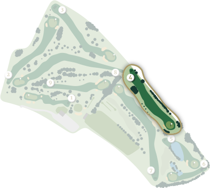Sturminster Marshall Golf Club - Hole 4 Map