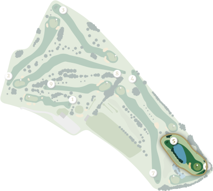 Sturminster Marshall Golf Club - Hole 5 Map