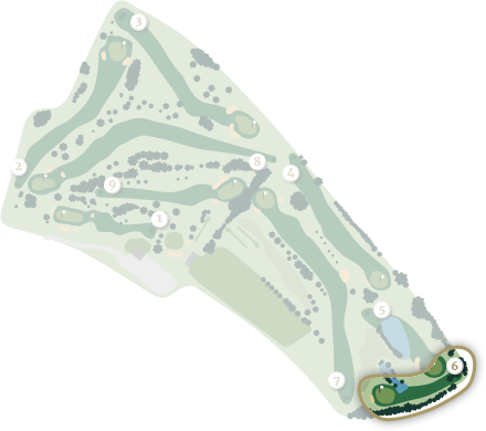 Sturminster Marshall Golf Club - Hole 6 Map
