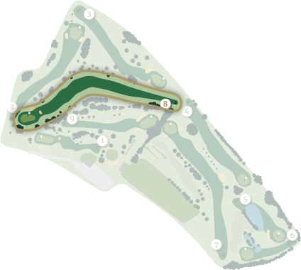 Sturminster Marshall Golf Club - Hole 8 Map